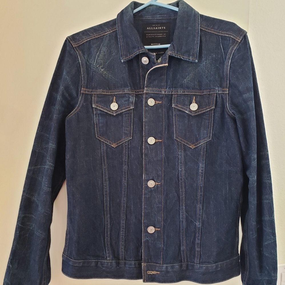 Stunning All saints men's size M Denim Jacket